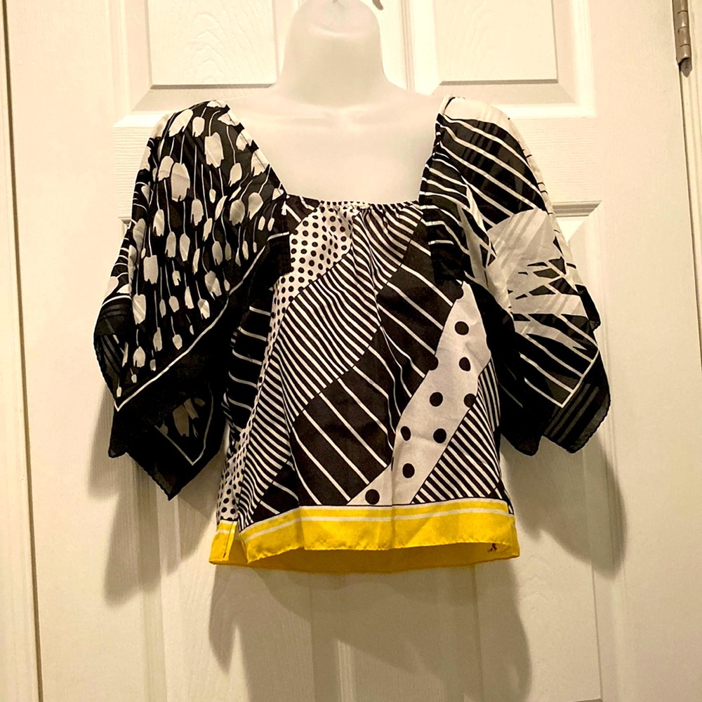 Urban Renewal polyester statement sleeve top, Sz S/M